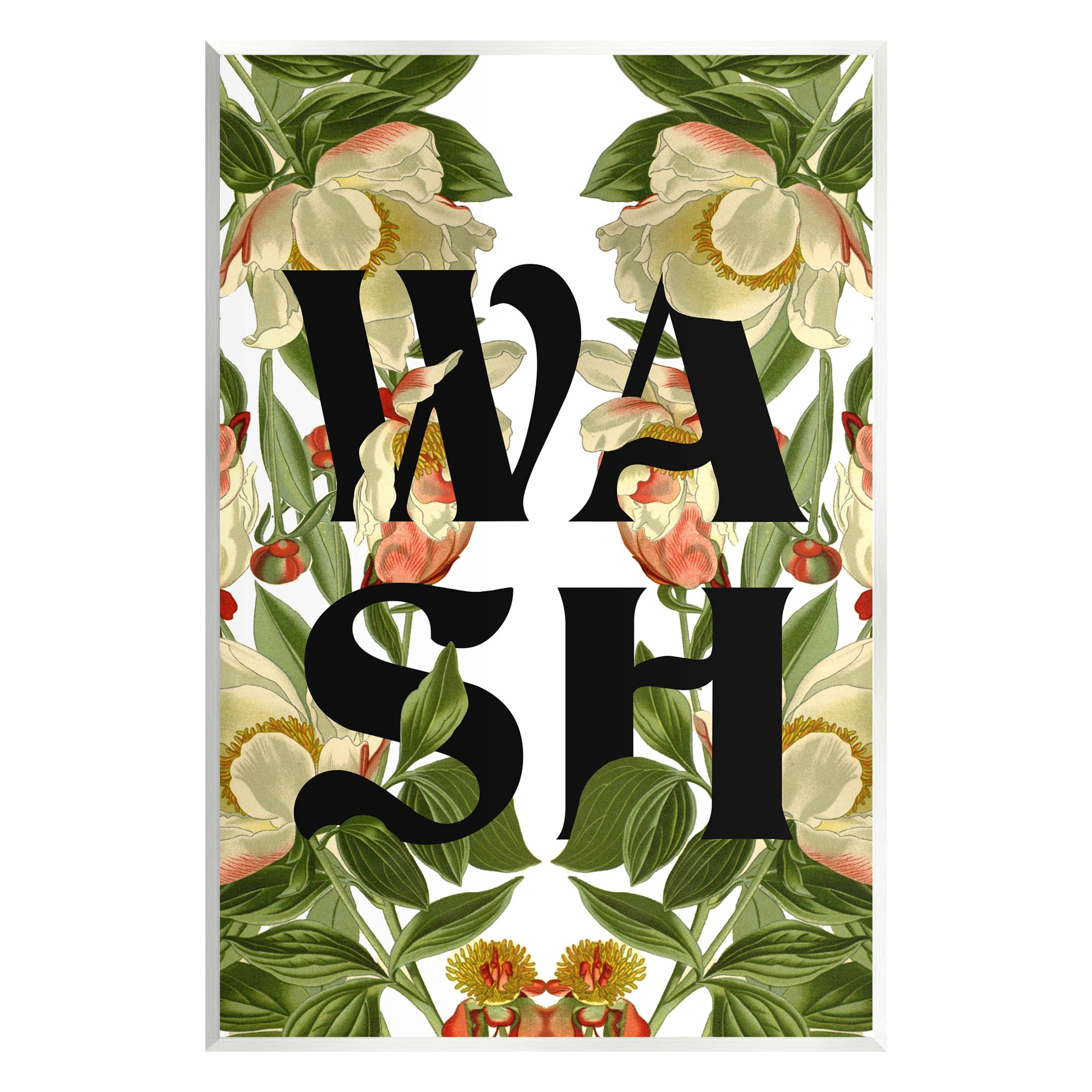 Wash Flower Blossom Bath Sign Botanical & Floral Graphic Art Unframed Art Print Wall Art