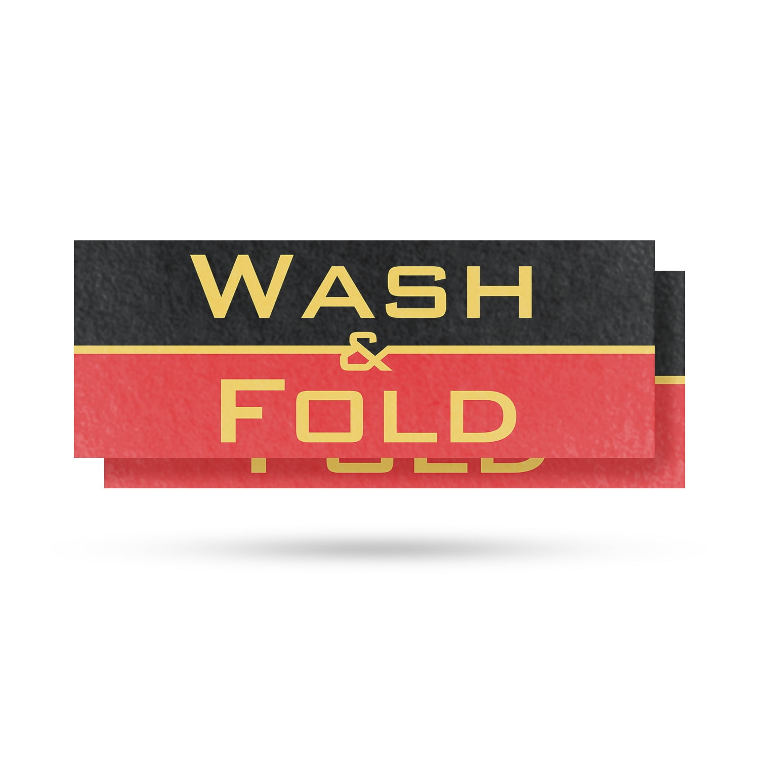 Wash and Fold Vinyl Decal 2 Pack of 24 Inch x 9 Inch Weatherproof Heavy ...