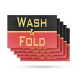 thumbnail image 1 of Wash and Fold Vinyl Decal 5 Pack of 24 Inch x 36 Inch Weatherproof Heavy-Duty Adhesive Backing | Laundry Services, Reliable Solutions, Clear Display | Made in USA, 1 of 6