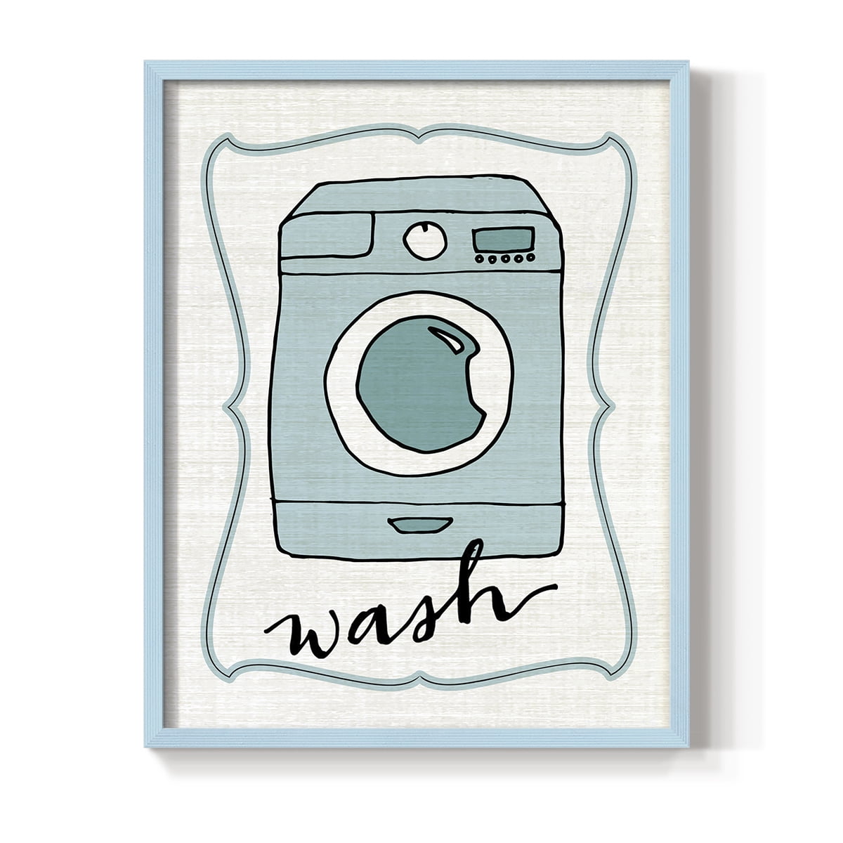 Wash Framed Print in Blue Solid Wood 8 x 10 Framed Print