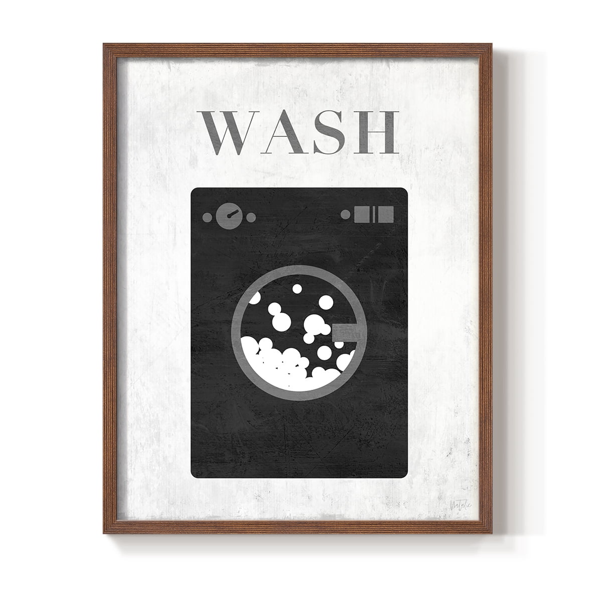 Wash Framed Print in Brown Solid Wood 8 x 10 Framed Print