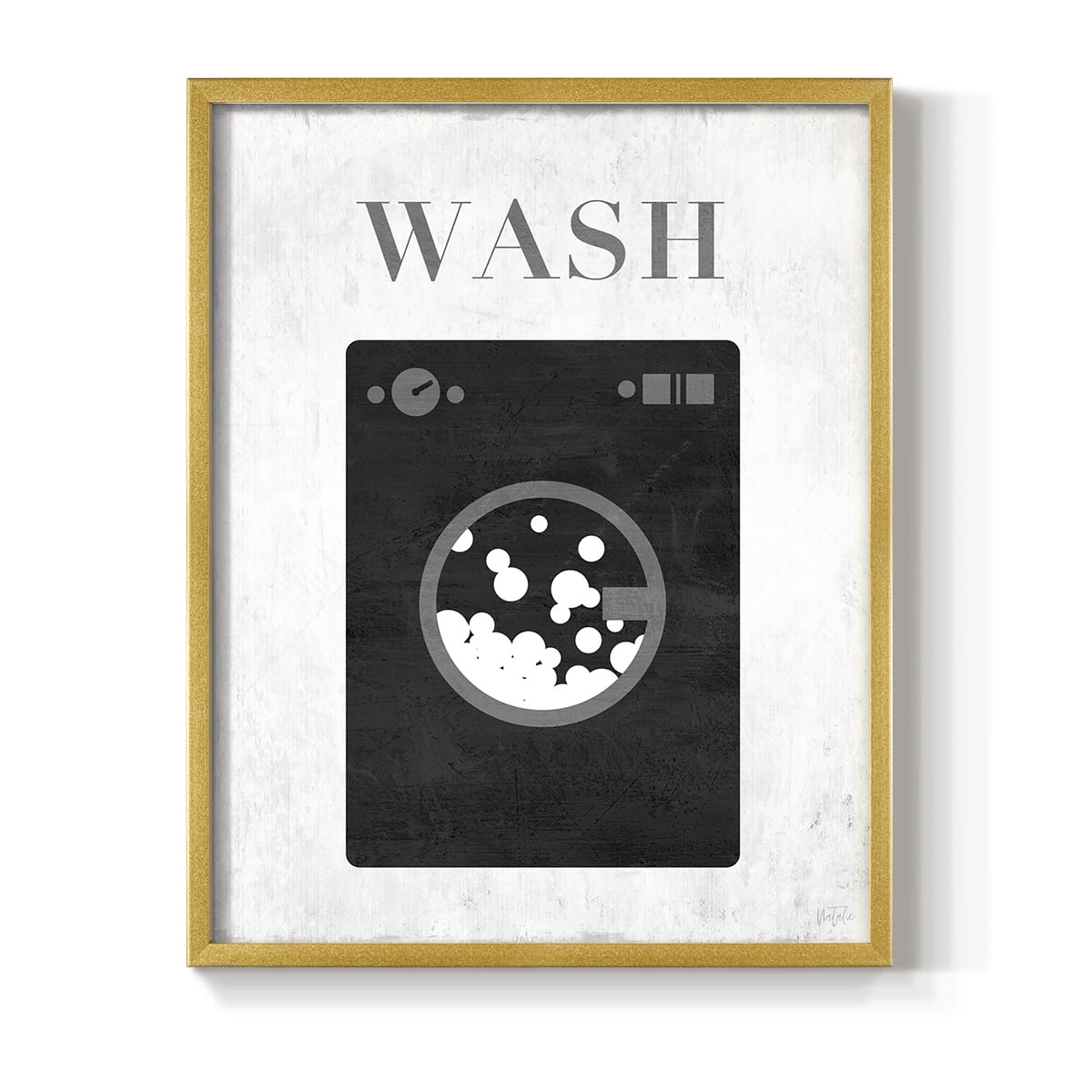 Wash Framed Print in Gold Solid Wood 8 x 10 Framed Print