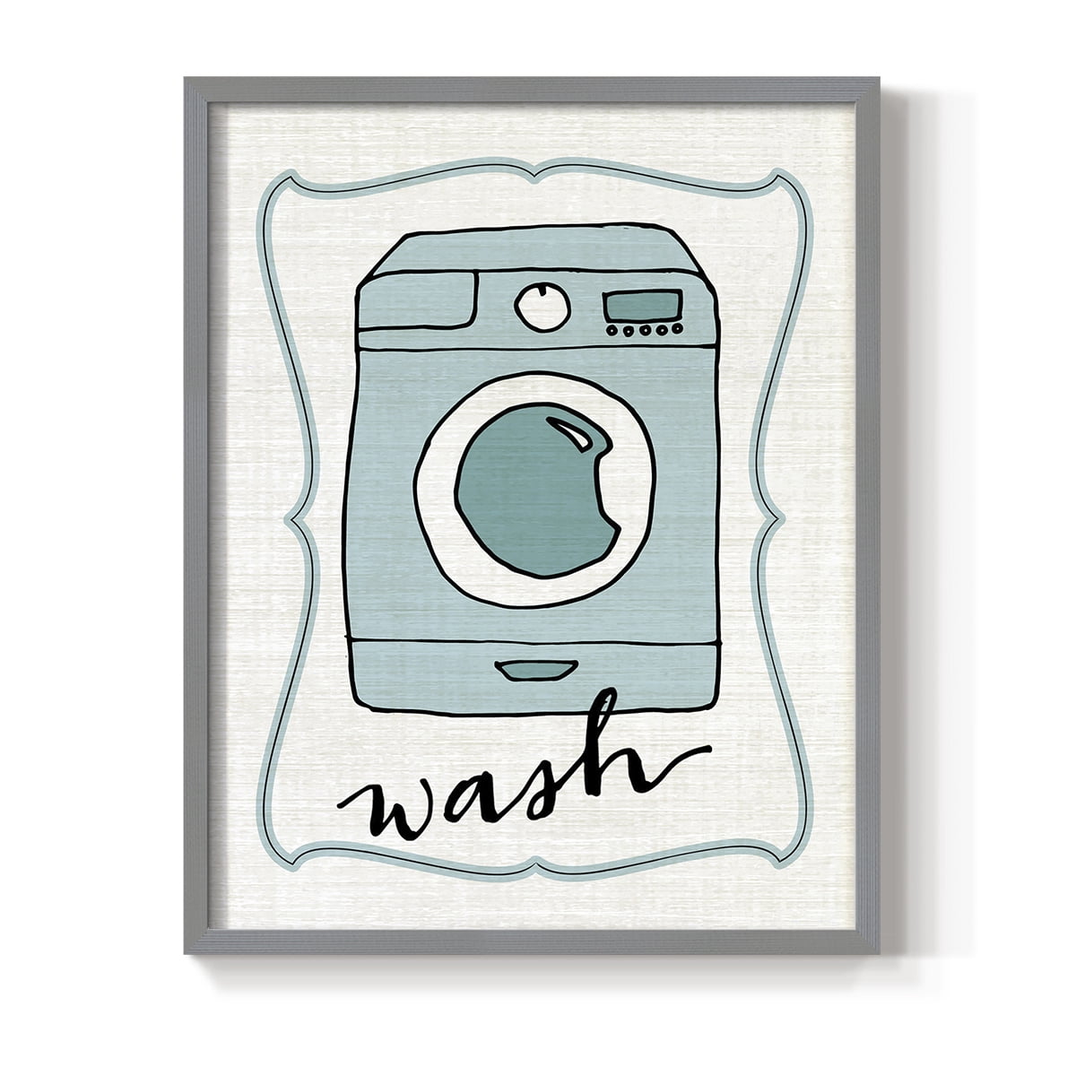 Wash Framed Print in Gray Solid Wood 16 x 20 Framed Print