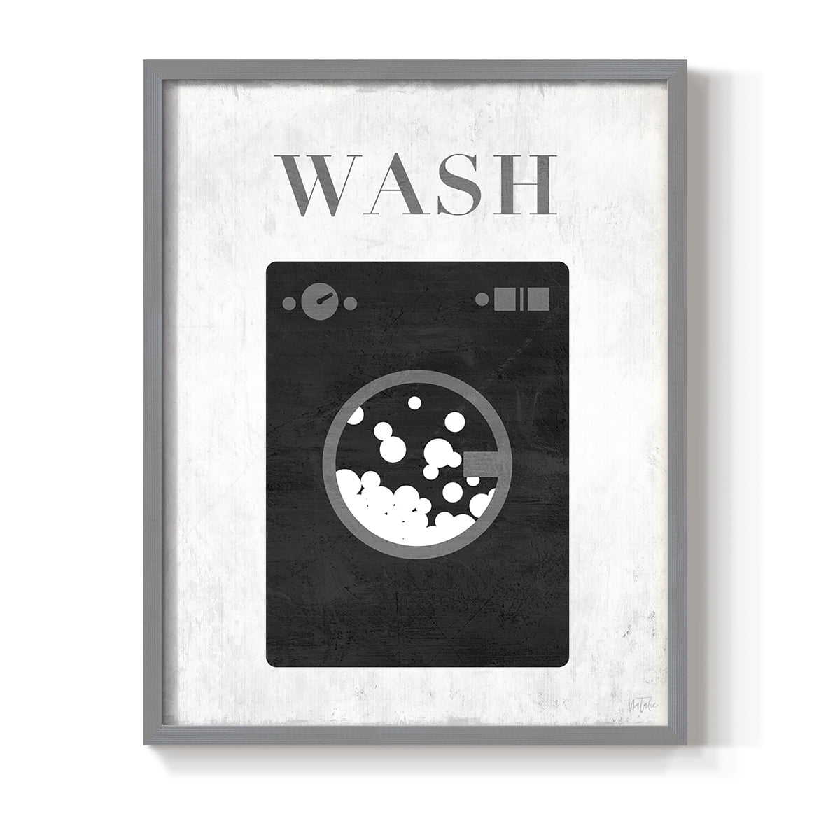 Wash Framed Print in Gray Solid Wood 8 x 10 Framed Print