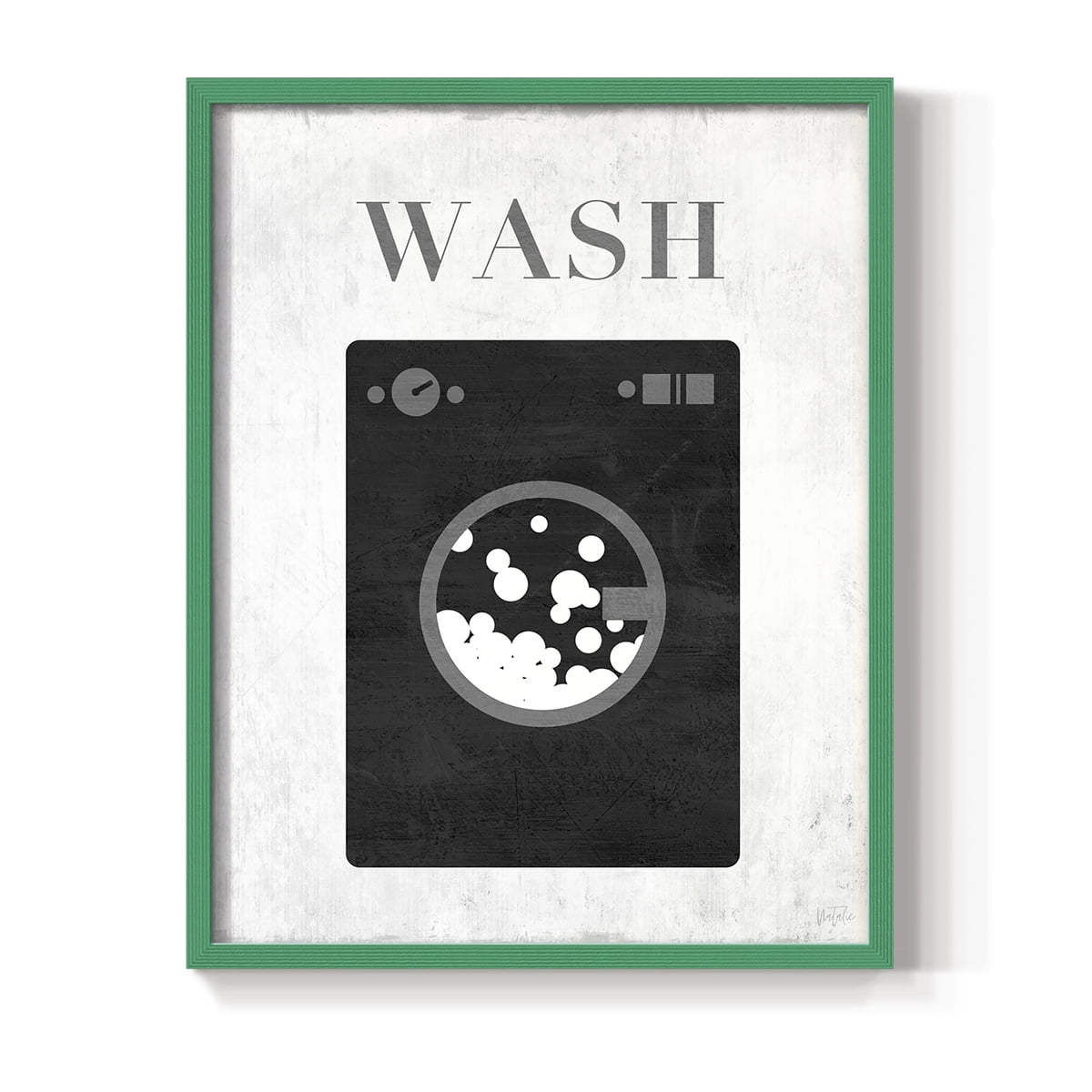 Wash Framed Print in Green Solid Wood 8 x 10 Framed Print