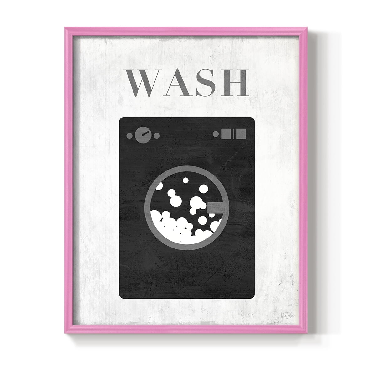 Wash Framed Print in Pink Solid Wood 11 x 14 Framed Print