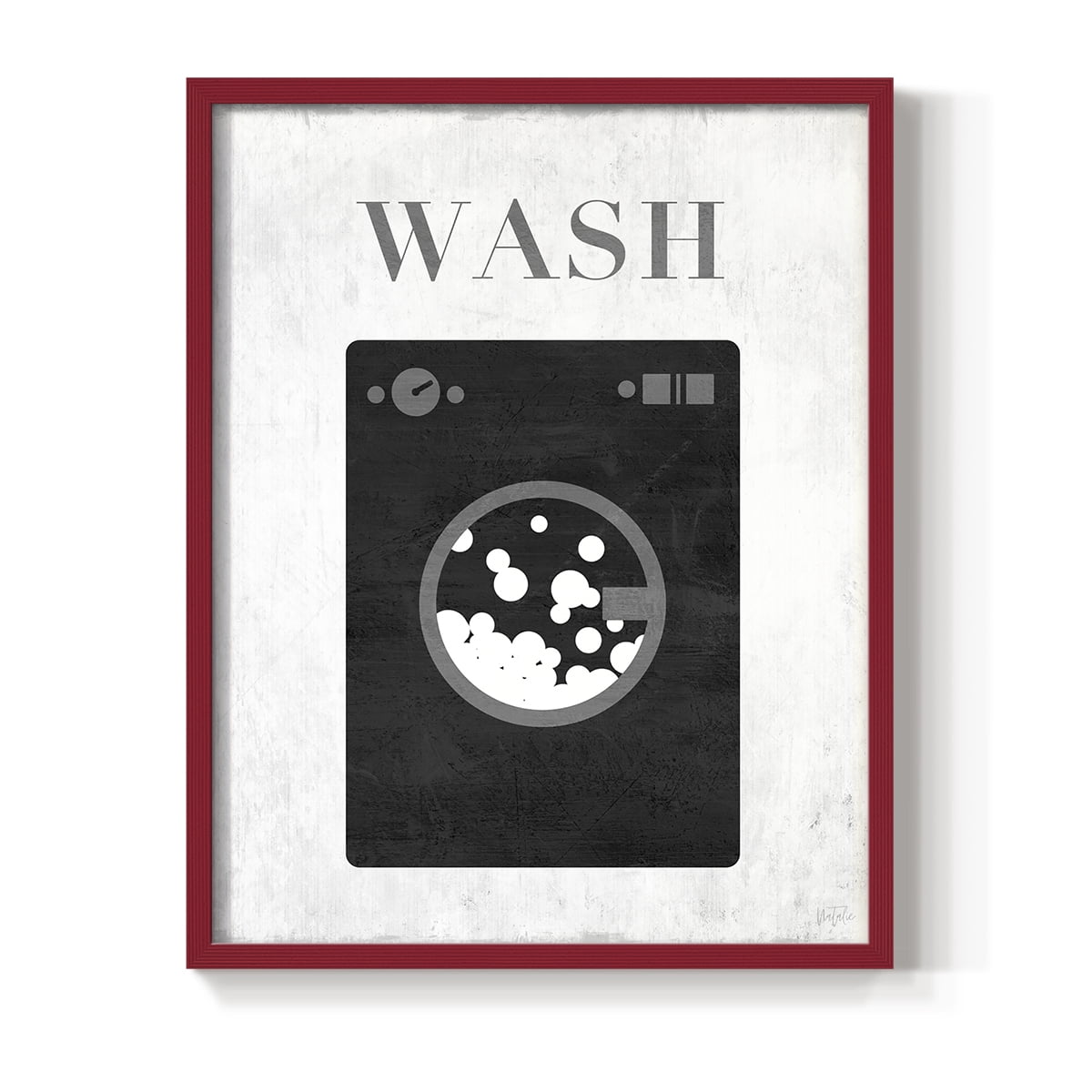 Wash Framed Print in Red Solid Wood 11 x 14 Framed Print