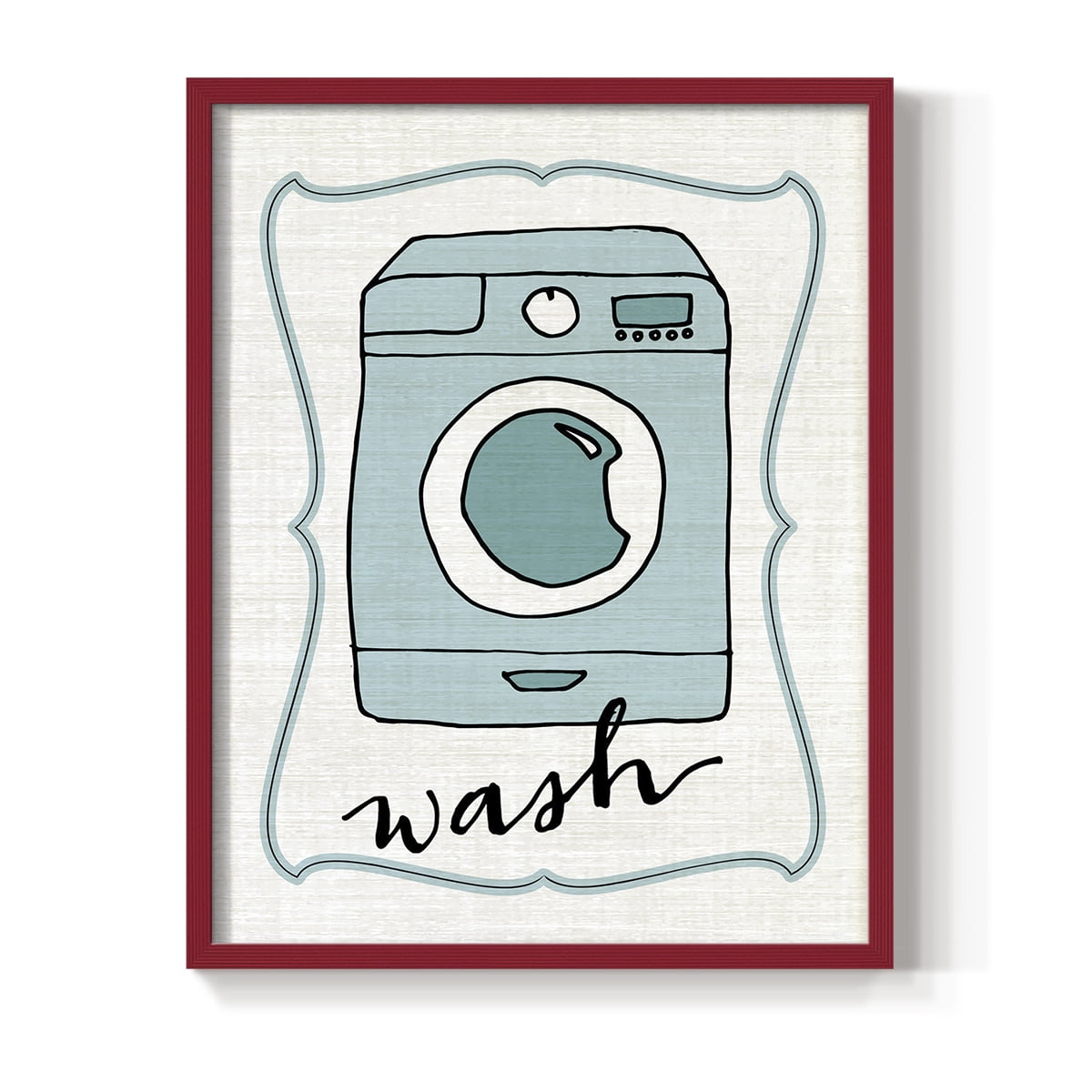 Wash Framed Print in Red Solid Wood 8 x 10 Framed Print