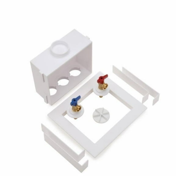 Wash Machine Box with Pex Adapter - Brass