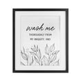 thumbnail image 1 of Wash Me Thoroughly Scripture Black Framed Print Under Glass, design by Lettered and Lined, 1 of 10