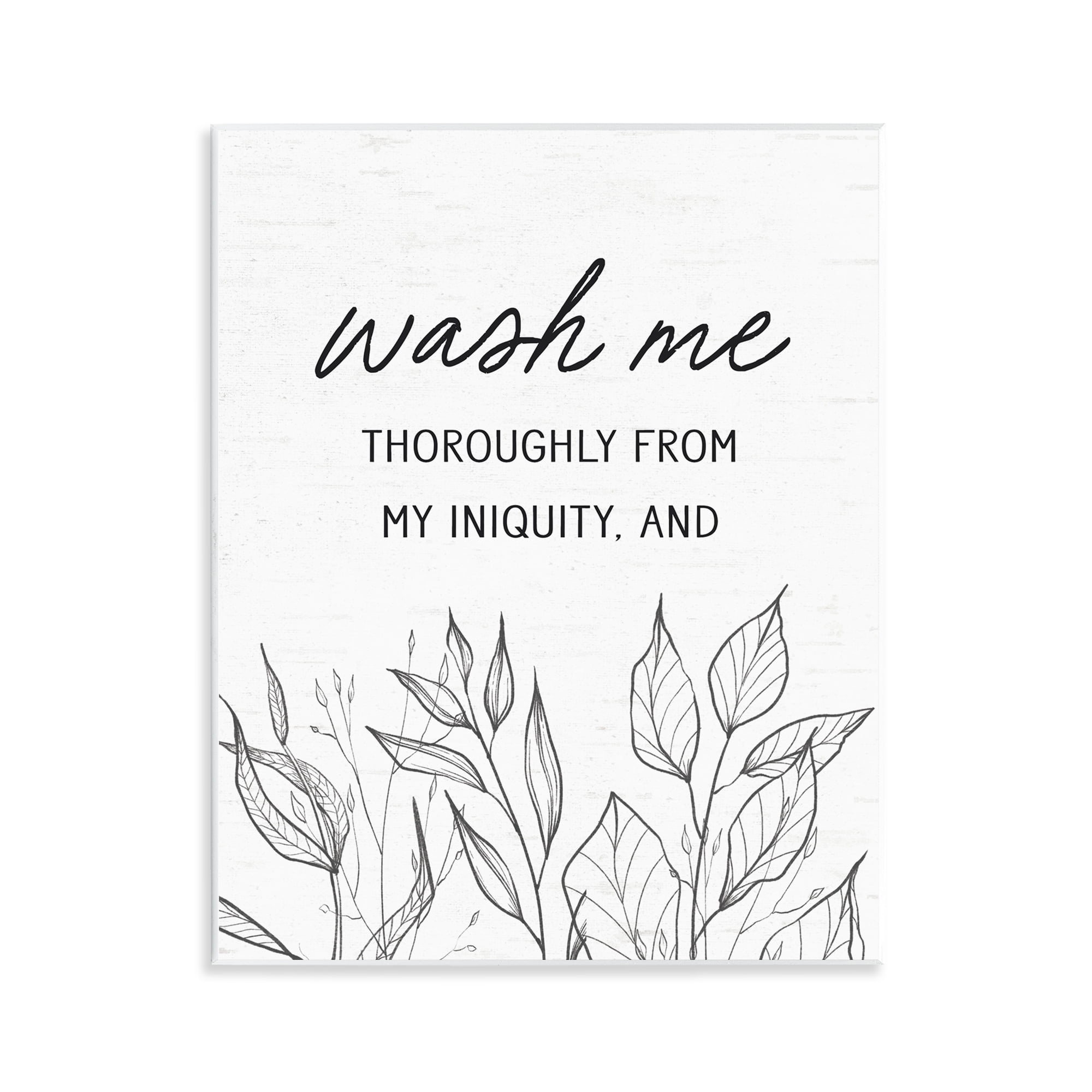 Wash Me Thoroughly Scripture Wall Plaque Art, design by Lettered and Lined