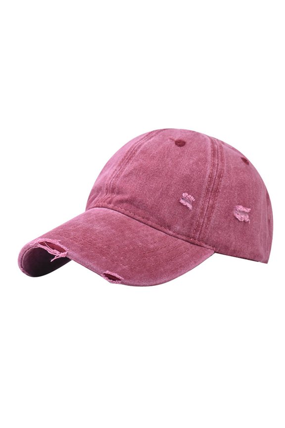 Wash To Do Old Hole Baseball Cap Outdoor Matching Personality Light Plate Solid Color Cap Embroide Hat Women Happy Birthday Madame Notch Gear Hat Womens Hats Fashion Fall Fit Cap Dad Hat Skate Mad
