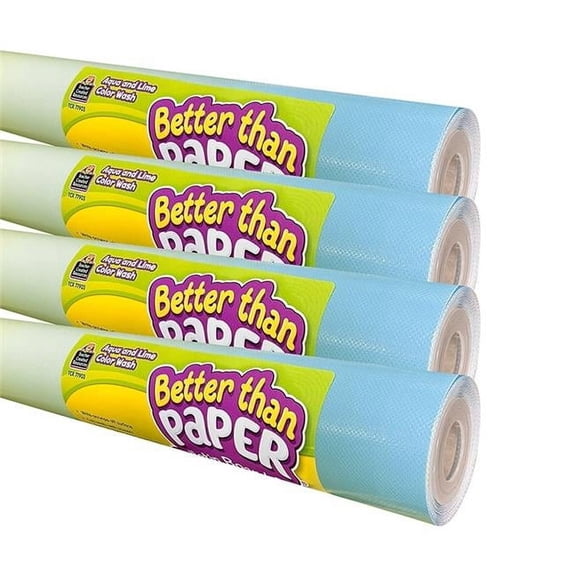 Wash Roll Better Than Paper Bulletin Board, Agua & Lime Color - 4 Count