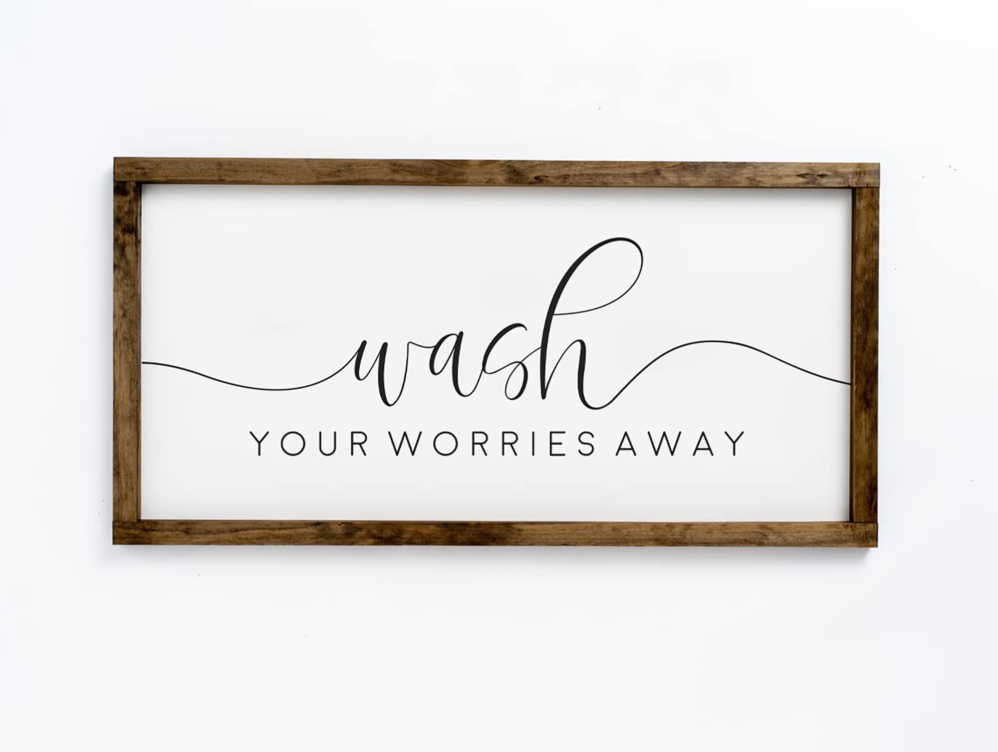 Wash Your Worries Away 10x20 | Bathroom Decor | Bathroom Signs ...