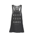 thumbnail image 1 of Wash Your Hands Motherism Women's Fashion Sleeveless Flowy Racerback Workout Yoga Tank Top Charcoal Grey Small, 1 of 3