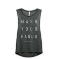 thumbnail image 1 of Wash Your Hands Motherism Women's Fashion Sleeveless Muscle Workout Yoga Tank Top Charcoal Grey Medium, 1 of 3