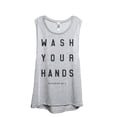 thumbnail image 1 of Wash Your Hands Motherism Women's Fashion Sleeveless Muscle Workout Yoga Tank Top Sport Grey 2X-Large, 1 of 3