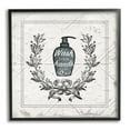 thumbnail image 1 of Wash Your Hands Please Phrase Parisian Soap Bathroom Typography Framed Art Print Wall Art, 17x17, 1 of 7