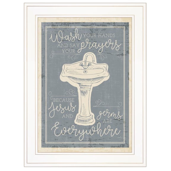 TrendyDecor4U Wash Your Hands By Misty Michelle Framed Print MMD359-226G