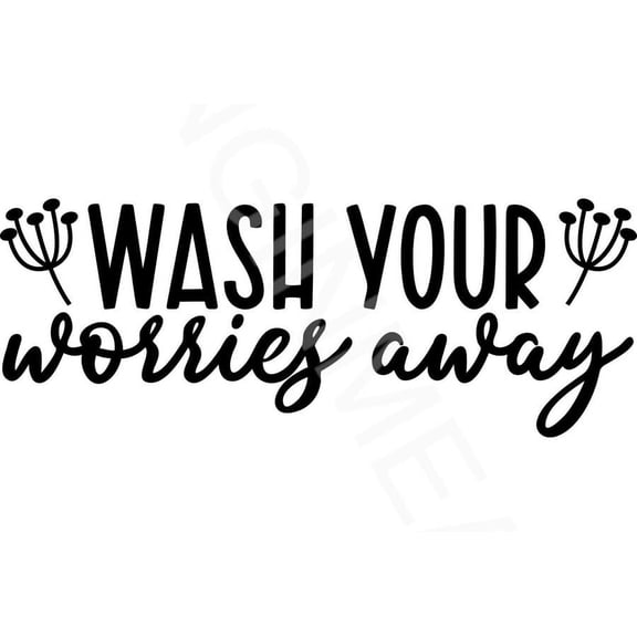 Wash Your Worries Away Funny Bathroom Sign Metal Sign Size: 16 x 12 Inch