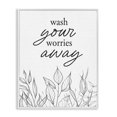 thumbnail image 1 of Stupell Industries Contemporary Wash Your Worries Away Minimalist White Framed Giclee Art, 16 x 20, by Lettered and Lined, 1 of 8