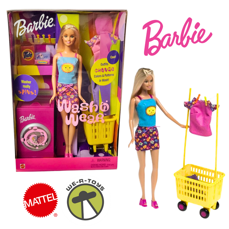 Wash 'n Wear Barbie Doll with Color Change Outfits 2000 Mattel