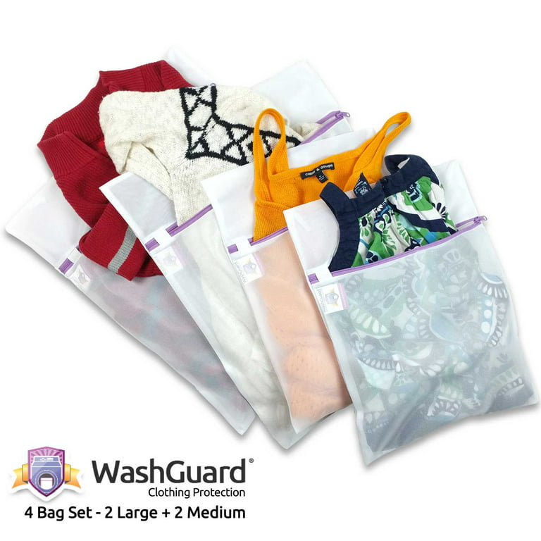 4 Lingerie Bags for Laundry Protect Delicate Clothes & Underwear - by Washguard