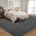 thumbnail image 1 of Washable 10x13 Area Rug Luxury Soft Non-Slip Low Pile Contemporary Boho Modern Black Dining Rugs Stain-Resistant High Traffic Bistro Patio, 1 of 9