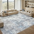 thumbnail image 1 of Uermei 10x14 Large Washable Rug: Modern Abstract Soft Non-Slip Indoor Area Rug - Low Pile Stain Resistant Foldable Rug for Living Room Bedroom Dining Room Office - Blue Gray, 1 of 10
