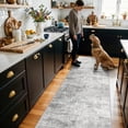 thumbnail image 1 of Washable 2x10 Kitchen Runner Rug: Abstract Farmhouse Bathroom Entryway Rug Soft Stain-resistant Hallway Floor Mat Non-slip Indoor Non-shedding Carpet For Living Room Bedroom (2x10 Light/grey), 1 of 8