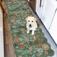 thumbnail image 1 of Washable 2x6 Runner Rug For Entryway: Hallway Kitchen Easy-clean Carpet With Non-slip Backing Stain-resistant Low Pile Floor Mat - High-traffic Areas Pets (2x6 Floral/green), 1 of 8