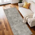 thumbnail image 1 of Washable Kitchen Runner Rug 2x6 ft Non-Slip Low-Profile Soft Vintage Distressed Medallion Oriental Design for Kitchen, Entryway, Hallway, Laundry, Bedroom, 1 of 6