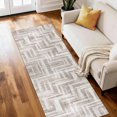 thumbnail image 1 of Entryway Runner Rug 2x6 ft Washable Non Slip Soft Low Profile Microfiber Modern Geometric Rug for Kitchen, Hallway, Laundry, Bedroom, 1 of 6