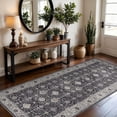 thumbnail image 1 of Washable 3x7 Entryway Runner Rug: Farmhouse Wide Kitchen Rug Soft Water Resistant Floor Mat For Bathroom Bedroom Non-slip Indoor Carpet Living Room Dining Hallway(3x7 Black), 1 of 9
