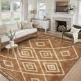 thumbnail image 1 of 5x7 Washable Area Rug Non-Slip Low Profile Soft Boho Distressed Rug for Living Room, Bedroom, Dining Room, Office, Brown, 1 of 13
