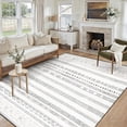 thumbnail image 1 of 5x7 Washable Area Rug Non-Slip Low Profile Soft Boho Distressed Rug for Living Room, Bedroom, Dining Room, Office, Beige, 1 of 13