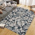 thumbnail image 1 of Washable 5x7 Area Rugs for Living Room Non-Slip Soft Modern Botanical Floral Rugs Accent Floor Carpet for Bedroom Dining Room Blue, 1 of 6
