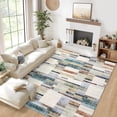 thumbnail image 1 of Memoryfield Washable 8' x 10' Area Rug, Foldable Geometric Printed Carpet, Soft Low Pile Abstract Floor Mats, Non Shedding Floor Covering for Bedroom Living Room, Multicolor, 1 of 8