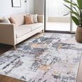 thumbnail image 1 of Washable 8x10 Modern Abstract Rug Ultra-Thin Non-Slip Stain-Resistant Contemporary Large Carpet Dining Room Multi-Color, 1 of 7