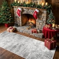thumbnail image 1 of Washable Abstract 2x6 Kitchen Rug: Non-slip Sink Stove Floor Mat Water-resistant Entryway Bathroom Carpet Soft Dining Room Bedroom Runner For Family With Dogs Modern Home Decor(2x6 Light/grey), 1 of 9