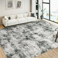 thumbnail image 1 of Washable Abstract Area Rug, 4' x 6' Boho Living Room Bedroom Rug Modern Non-Slip Non-Shedding Low Pile Throw Rug for Dining Room Home, Gray, 1 of 7