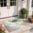 thumbnail image 1 of Washable Abstract Entryway Rug, 2'x3' Small Indoor Door Mat for Home & Patio,Green, 1 of 7
