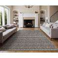 thumbnail image 1 of Washable Area Rug 4x6 Modern Abstract Accent Carpet Non-Slip Backing Non-Shedding Contemporary Floor Cover Striped Transitional Rug OfficeGrey, 1 of 8