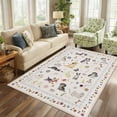 thumbnail image 1 of Washable Area Rug 8'x10', Non Slip Washable Rug for Living Room, Animal Dog Print Indoor Soft Carpet for Bedroom, Dining Room, 1 of 8