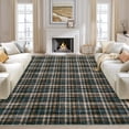 thumbnail image 1 of Washable Area Rug 9x12ft Plaid Farmhouse Indoor Carpet, Non-Slip Backing, Ultra Soft Low Pile for Living Room & Bedroom, 1 of 8