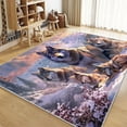 thumbnail image 1 of Washable Area Rug, Animal Print Wolf Print Accent Floor Carpet For Dining Room Office Home, Gray Soft Low-Pile Non-Slip Rugs For Living Bedroom Rug, 1 of 7
