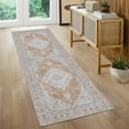 thumbnail image 1 of Washable Area Rug Boho Floral Rugs Oriental Bedroom Living Room Rugs Soft Oriental Vintage Rugs Non-Slip Backing Stain Resistant for Farmhouse Diningroom, 1 of 6