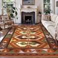 thumbnail image 1 of Washable Area Rug for Living Room, 5'x7' Geometric Pattern Non-Slip indoor Rug, Soft Low Pile & Stain Resistant Carpet for Bedroom, Dining Room, Kitchen, Entryway, Nursery, 1 of 8