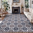 thumbnail image 1 of Washable Area Rug for Living Room, 5'x7' Moroccan Tile Geometric Non-Slip indoor Rug, Soft Low Pile & Stain Resistant Carpet for Bedroom, Dining Room, Kitchen, Entryway, Nursery, 1 of 8