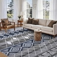 thumbnail image 1 of Washable Area Rug for Living Room, 6'x9' Bohemian Aztec Non-Slip indoor Rug, Soft Low Pile & Stain Resistant Polyester Geometric Carpet for Bedroom, Dining Room, Kitchen, Nursery, 1 of 8
